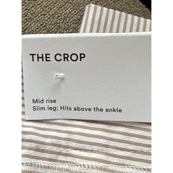 Seersucker Striped Ann Taylor Crop Mid-Rise Slim leg - Picture 10 of 12